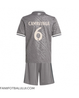 Real Madrid Eduardo Camavinga #6 Echipament de Fotbal Replică 2024-25 Copii Treilea (+ Șorturi)
